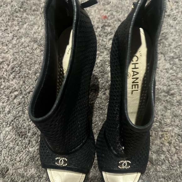 Authentic Chanel Open Toe Booties sz Euro 40 US 8.5-9 - Picture 11 of 11